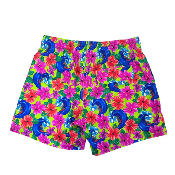 Frankies Bikinis Winston Unisex Board Short Floral Large Neon Surfer Swimwear - Picture 3 of 16